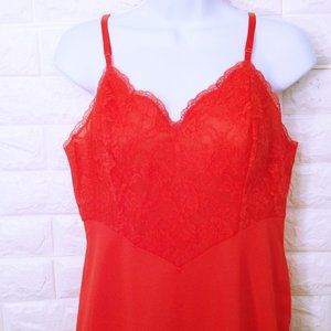 Vintage 50s Vanity Fair Lace Bodice Full Slip Dress -36 Lingerie Tricot Nylon